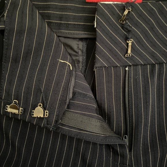 Vintage San Francisco navy pinstriped trousers - Picture 3 of 4